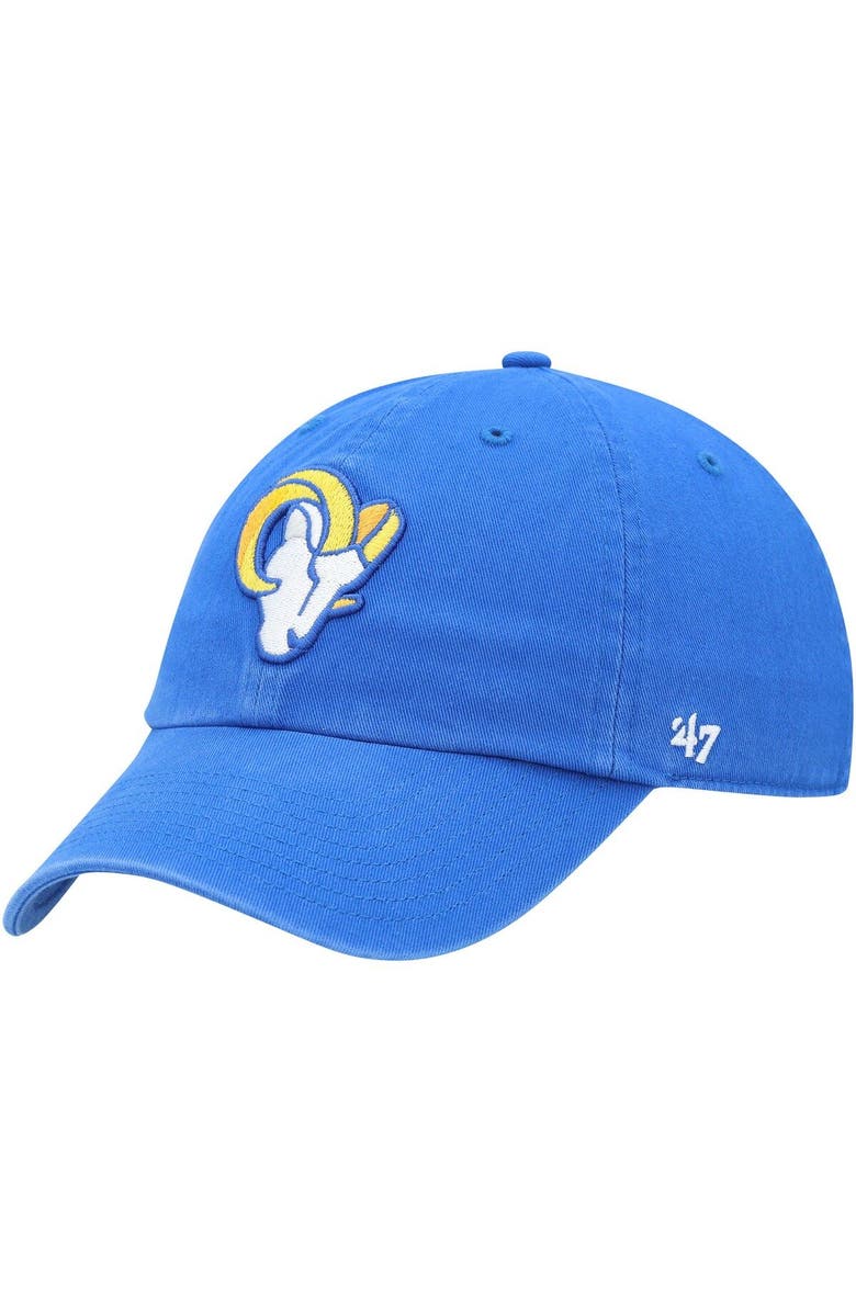 '47 Men's '47 Royal Los Angeles Rams Clean Up Primary Logo Adjustable Hat, Main, color, Royal
