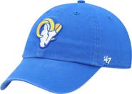 '47 Men's '47 Royal Los Angeles Rams Clean Up Primary Logo Adjustable Hat