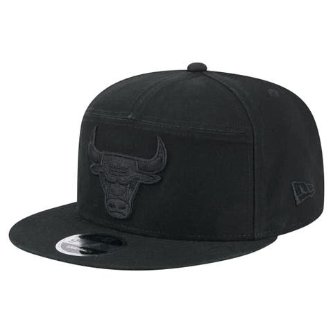 Men's New Era Black Chicago Bulls Adventure Canvas Split Panel 9FIFTY Snapback Hat