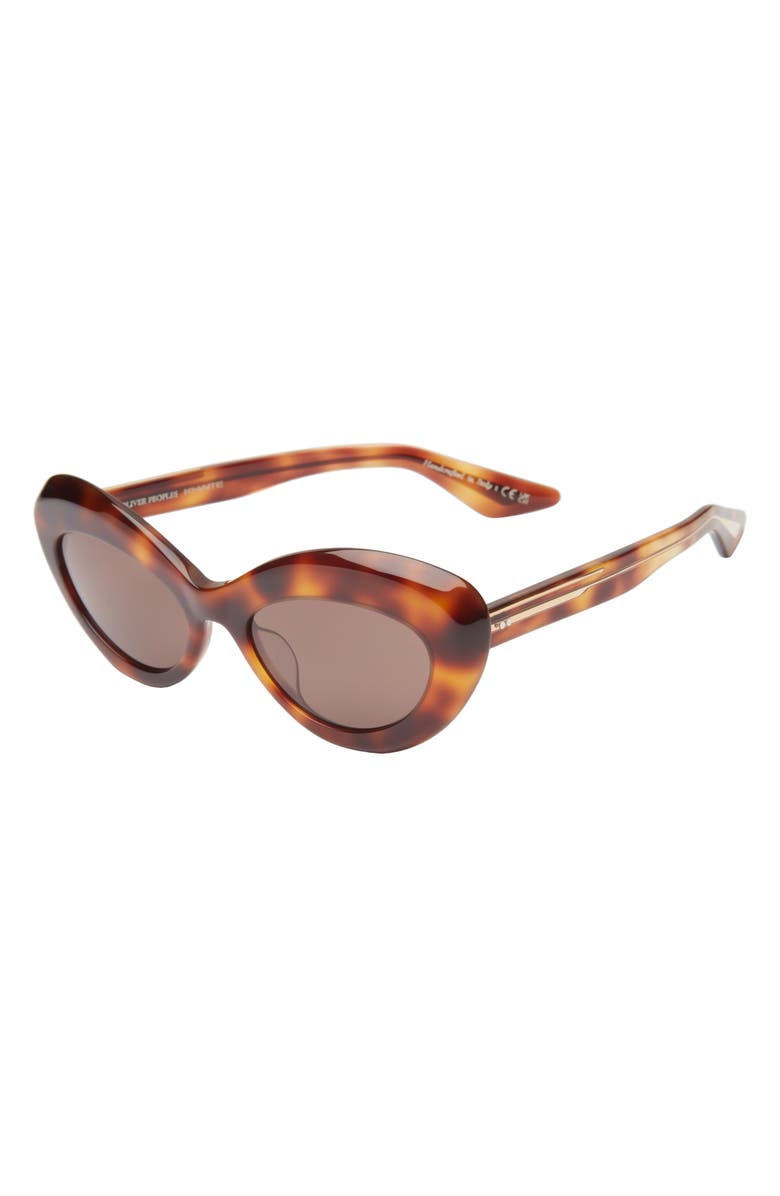 Oliver Peoples x KHAITE 1968C 53mm Oval Sunglasses, Alternate, color, Dark Brown