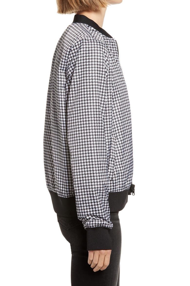 Reversible Bomber Jacket, Alternate, color, HOUNDSTOOTH/ BLACK