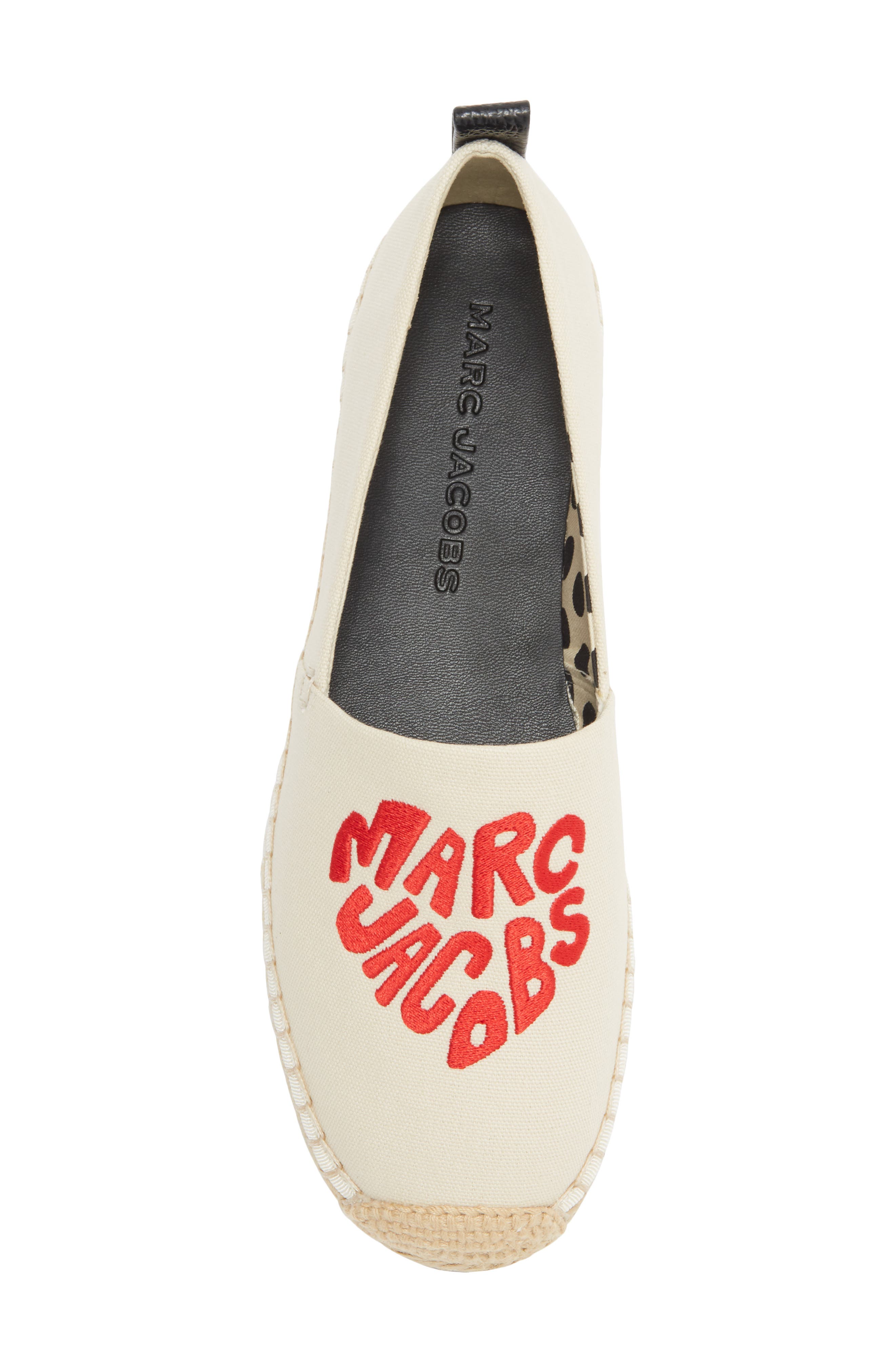 Marc Jacobs The Marc Heart Espadrille Flat, Alternate, color, Natural