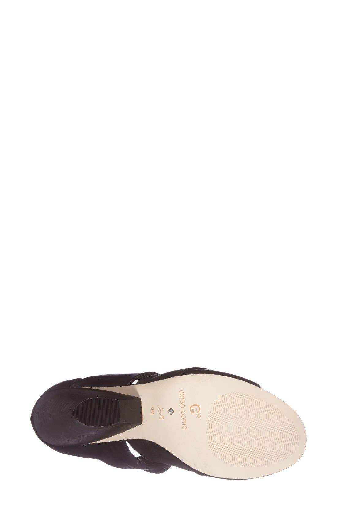 'Carrington' Demi Wedge Sandal, Alternate, color, BLACK