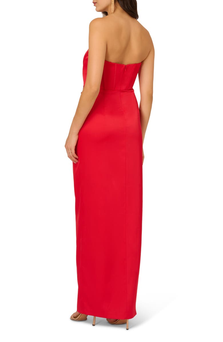 LIV FOSTER Strapless Stretch Satin Gown, Alternate, color,