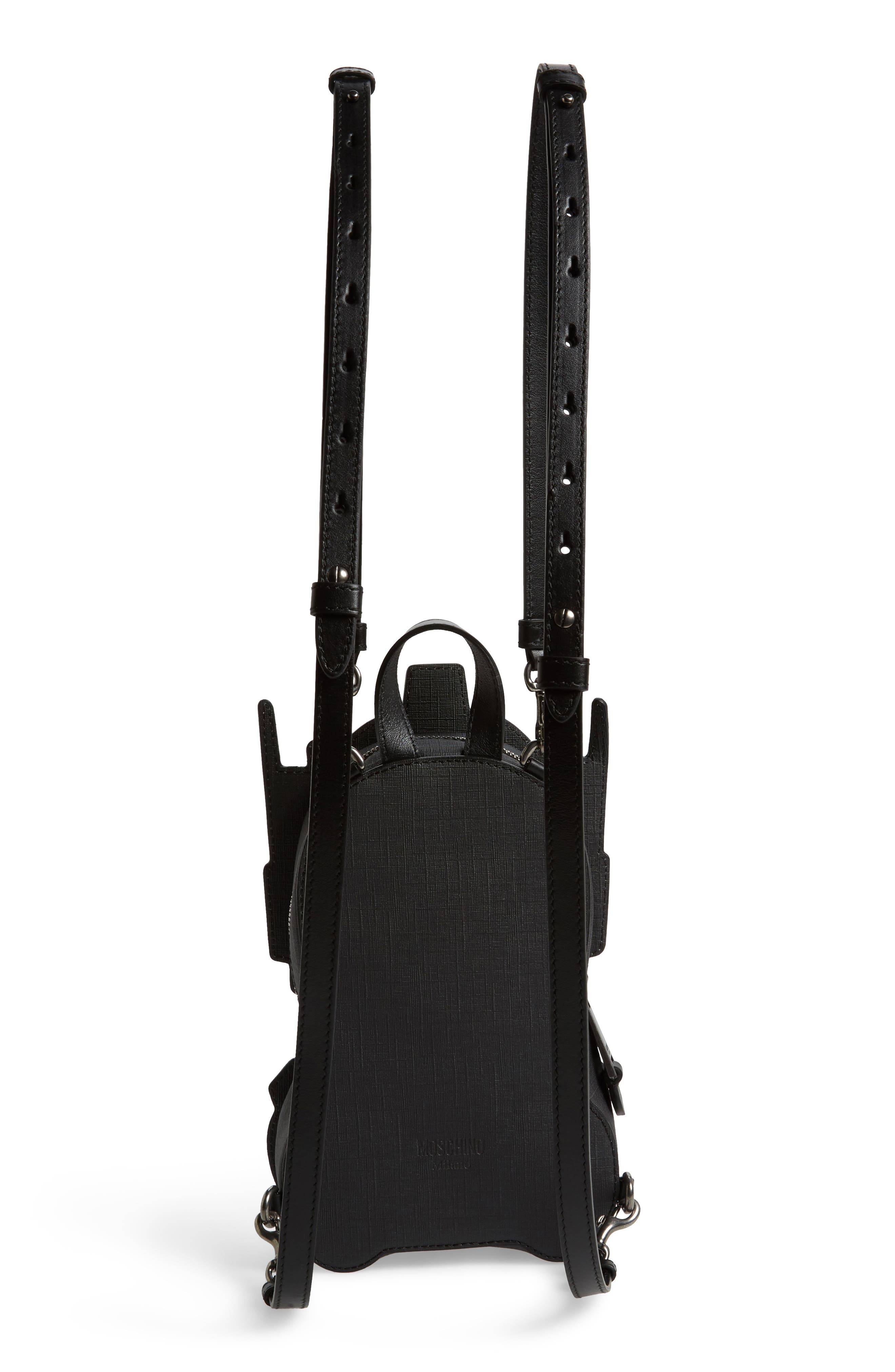 Transformer Bear Faux Leather Backpack, Alternate, color, BLUE MULTI