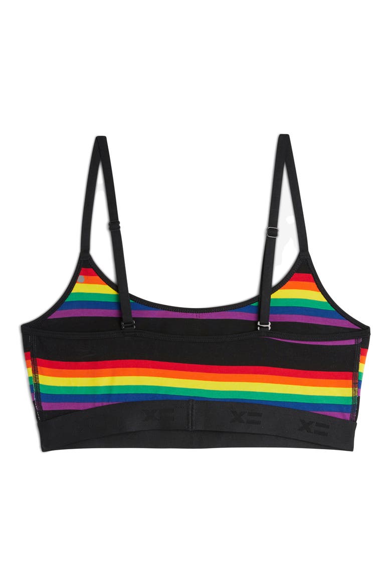Low Cut Soft Bralette, Alternate, color, STRIPE UNBOUND