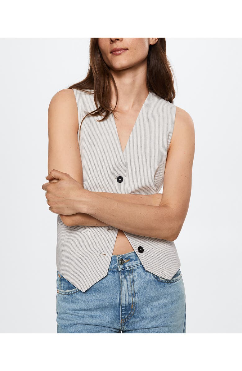 MANGO Frayed Denim Bermuda Shorts, Alternate, color,