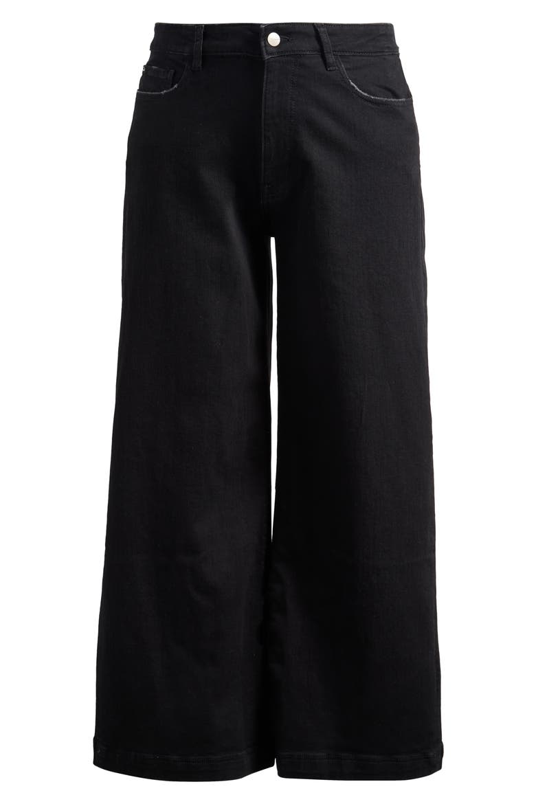 NCE High Waist Wide Leg Jeans, Alternate, color, INKWELL