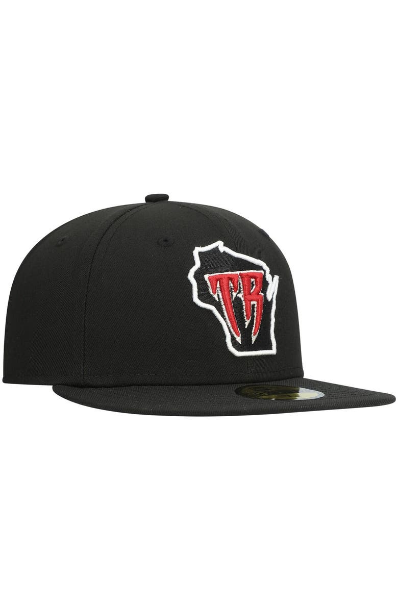 New Era Men's New Era Black Wisconsin Timber Rattlers Authentic Collection Team Alternate 59FIFTY Fitted Hat, Alternate, color, Black