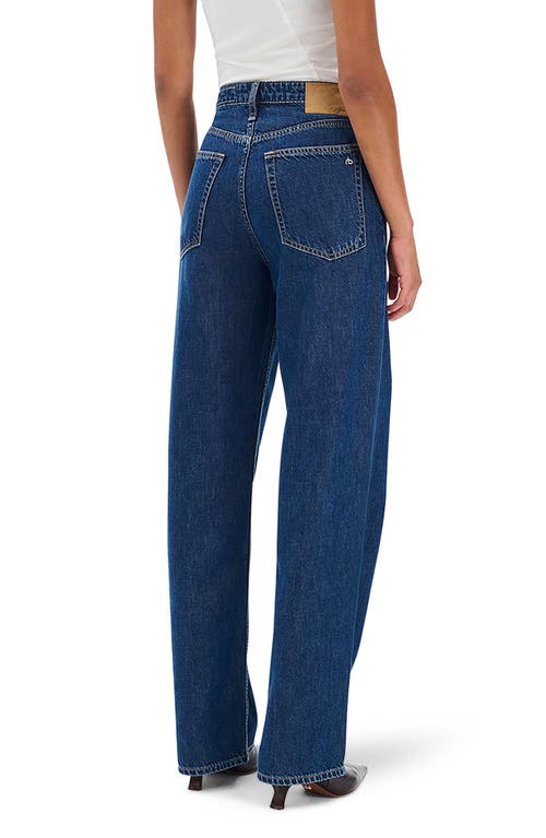 Rag & Bone Featherweight Logan Wide Leg Jeans In Blue