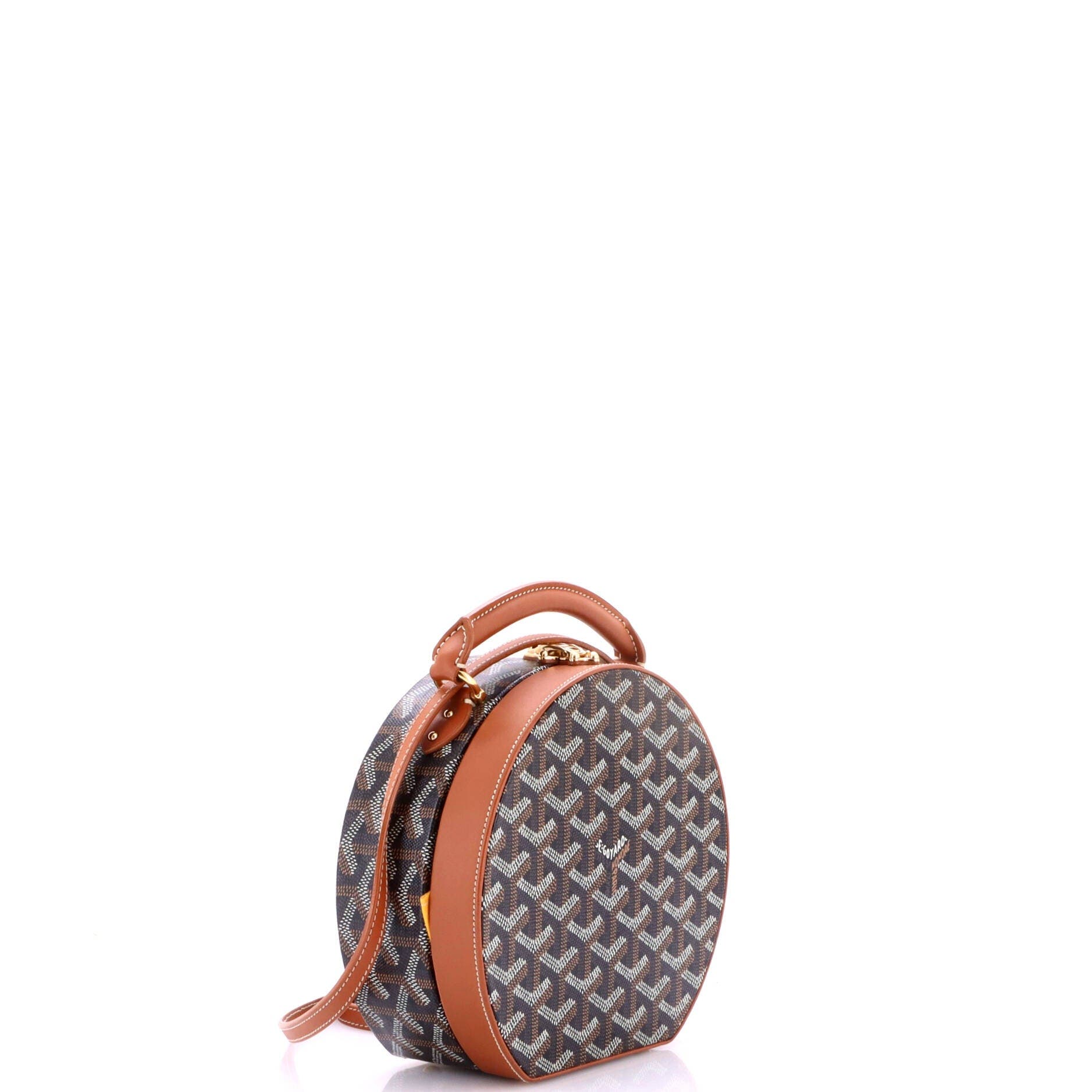 Alto Hatbox Bag Coated Canvas, Alternate, color, Brown