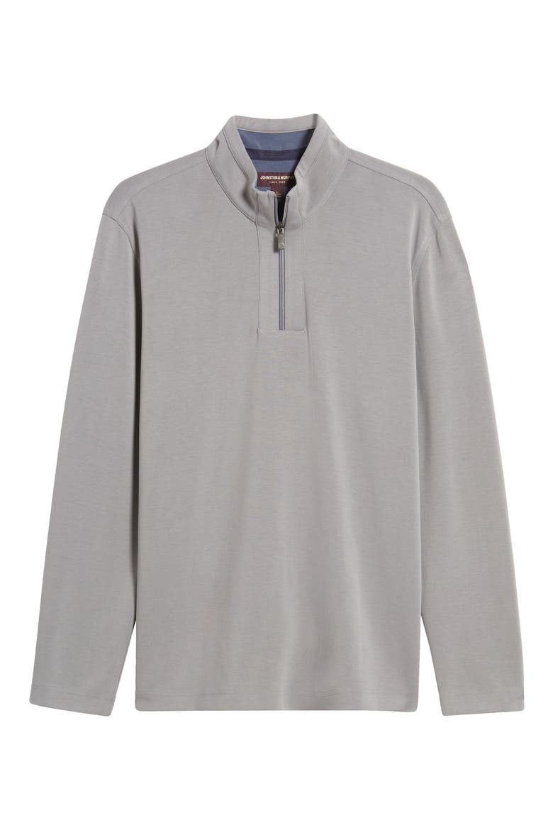 Vintage Wash Quarter Zip Top, Alternate, color, GRAY