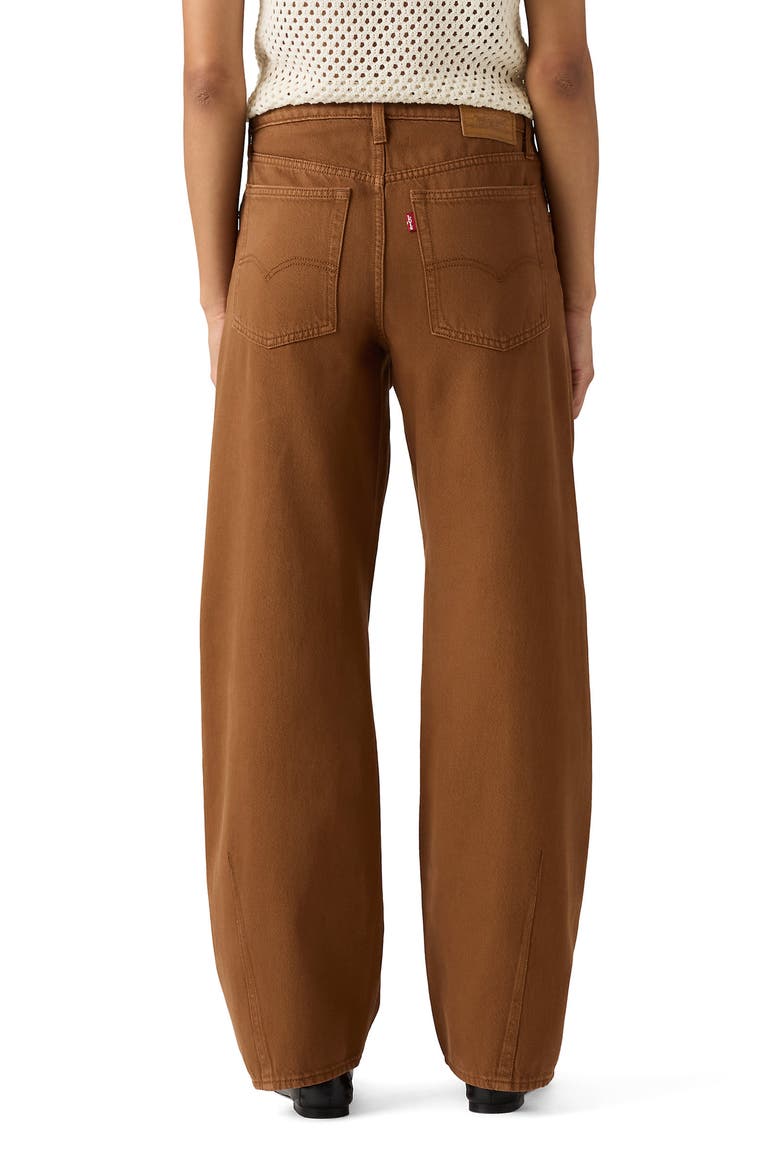 Baggy Dad Barrel Leg Jeans, Alternate, color, WASHED BISON GD