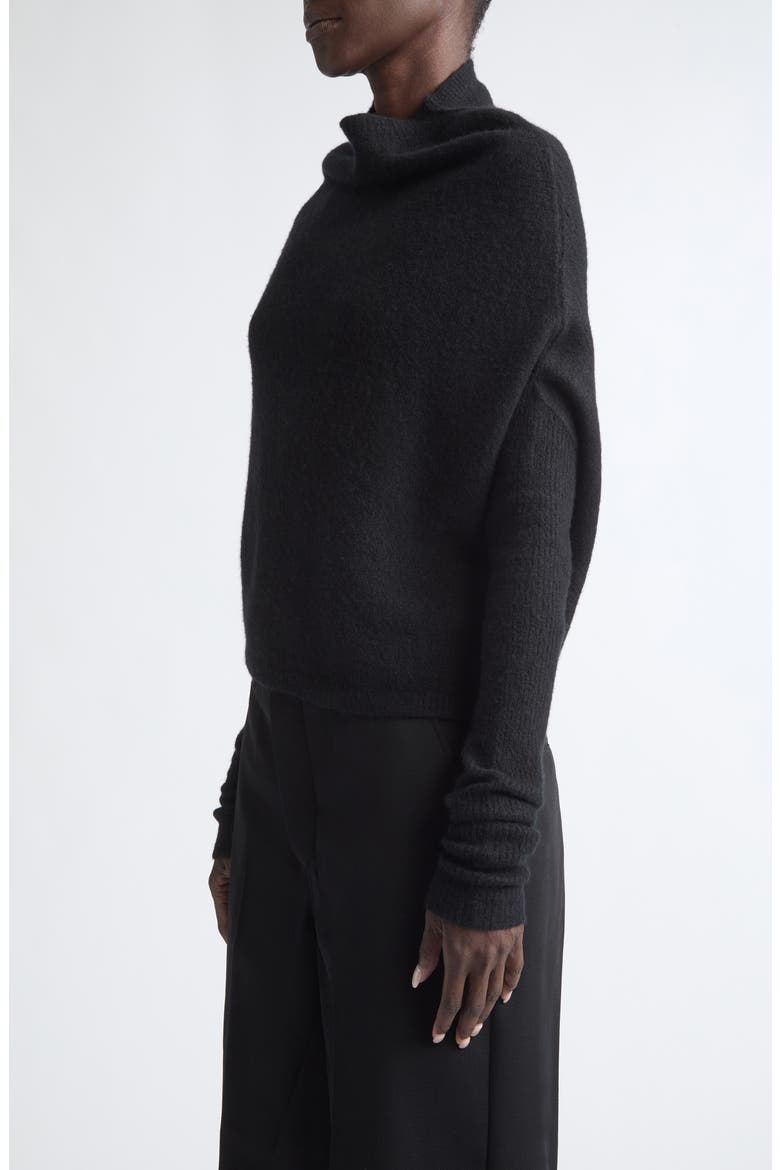 Crater Cashmere Blend Sweater, Alternate, color, BLACK