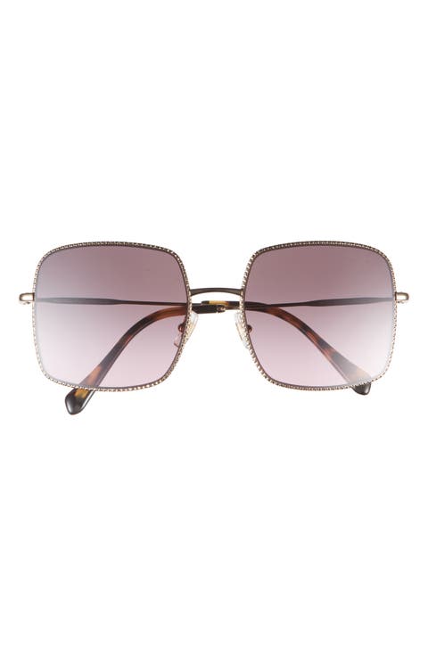 56mm Gradient Rectangular Sunglasses