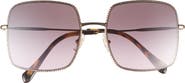 Miu Miu 56mm Gradient Rectangular Sunglasses