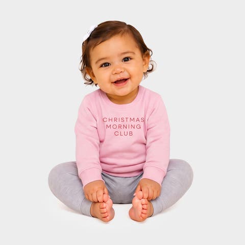Christmas Morning Club Crew Fleece Sweatshirt Baby