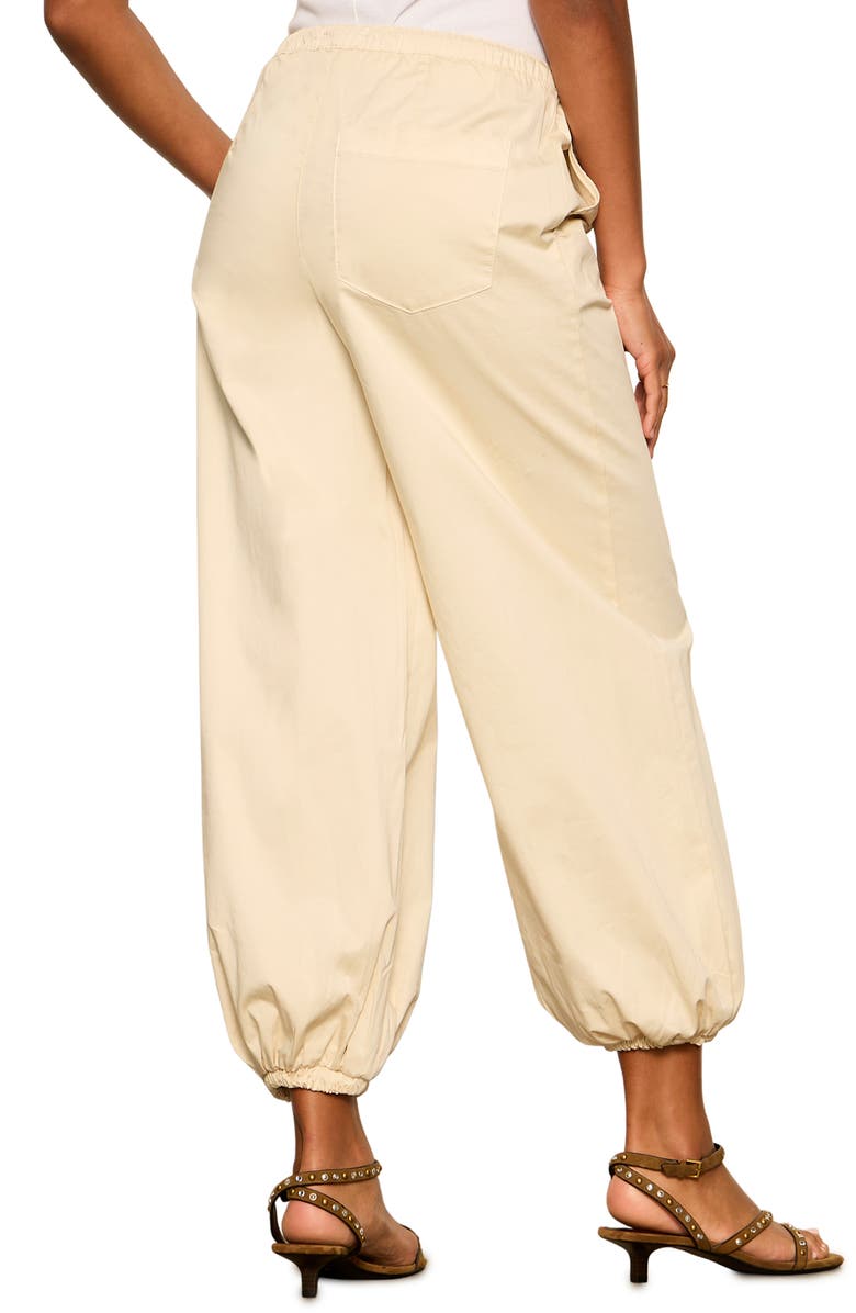 Sanctuary Float On Stretch Cotton Balloon Pants, Alternate, color, Summer Sand White