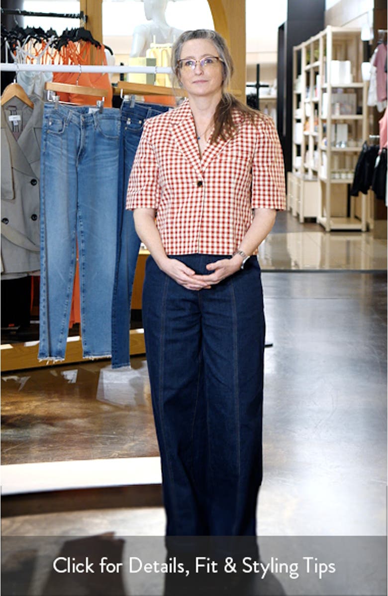 Gingham Button-Up Short Sleeve Shirt, sales video thumbnail