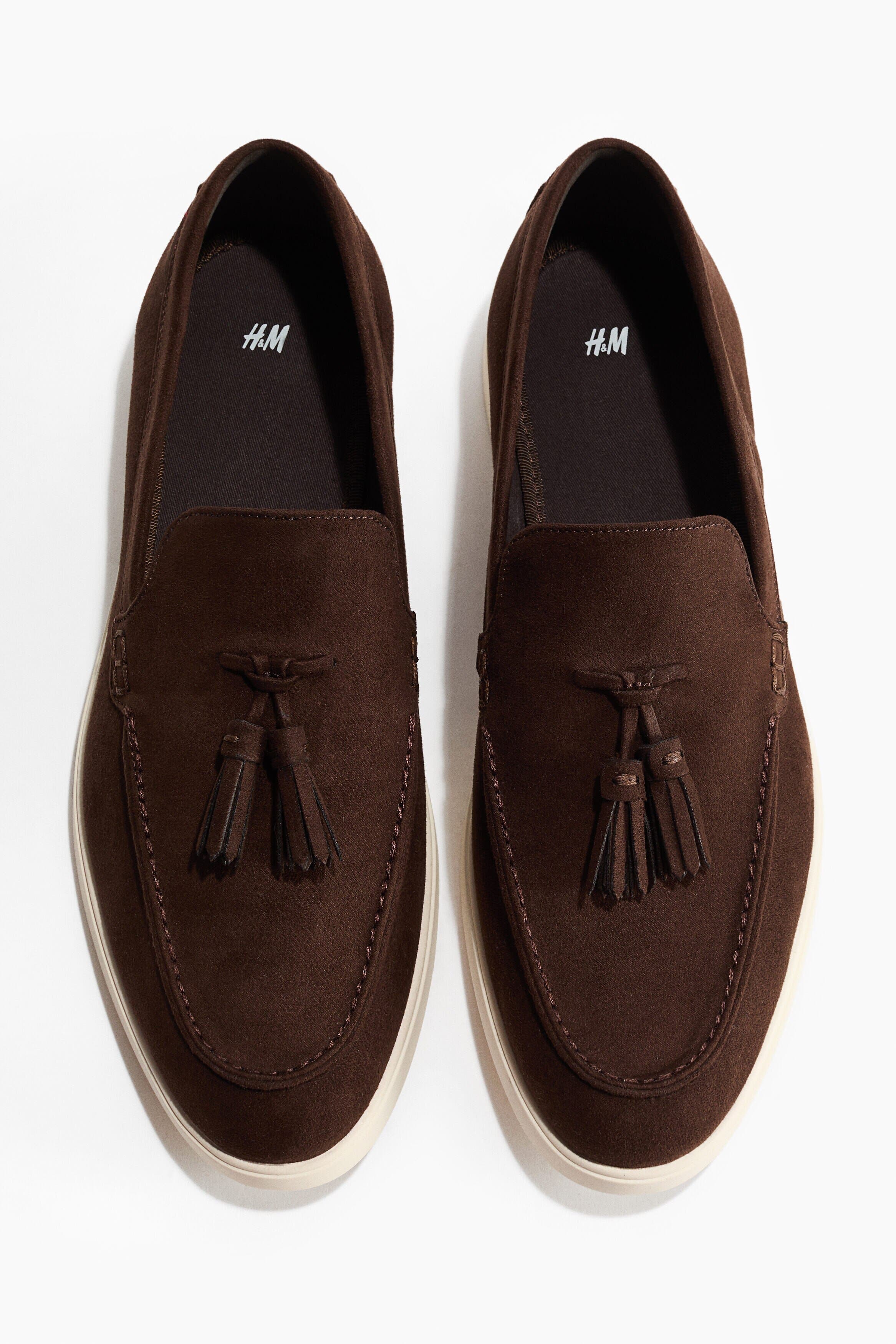 H&M Tasseled Loafers, Alternate, color, Dark Brown