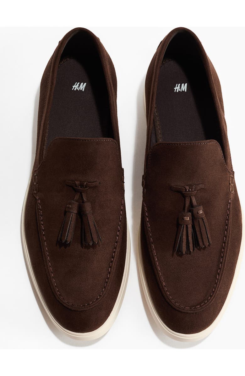 H&M Tasseled Loafers, Alternate, color, Dark Brown