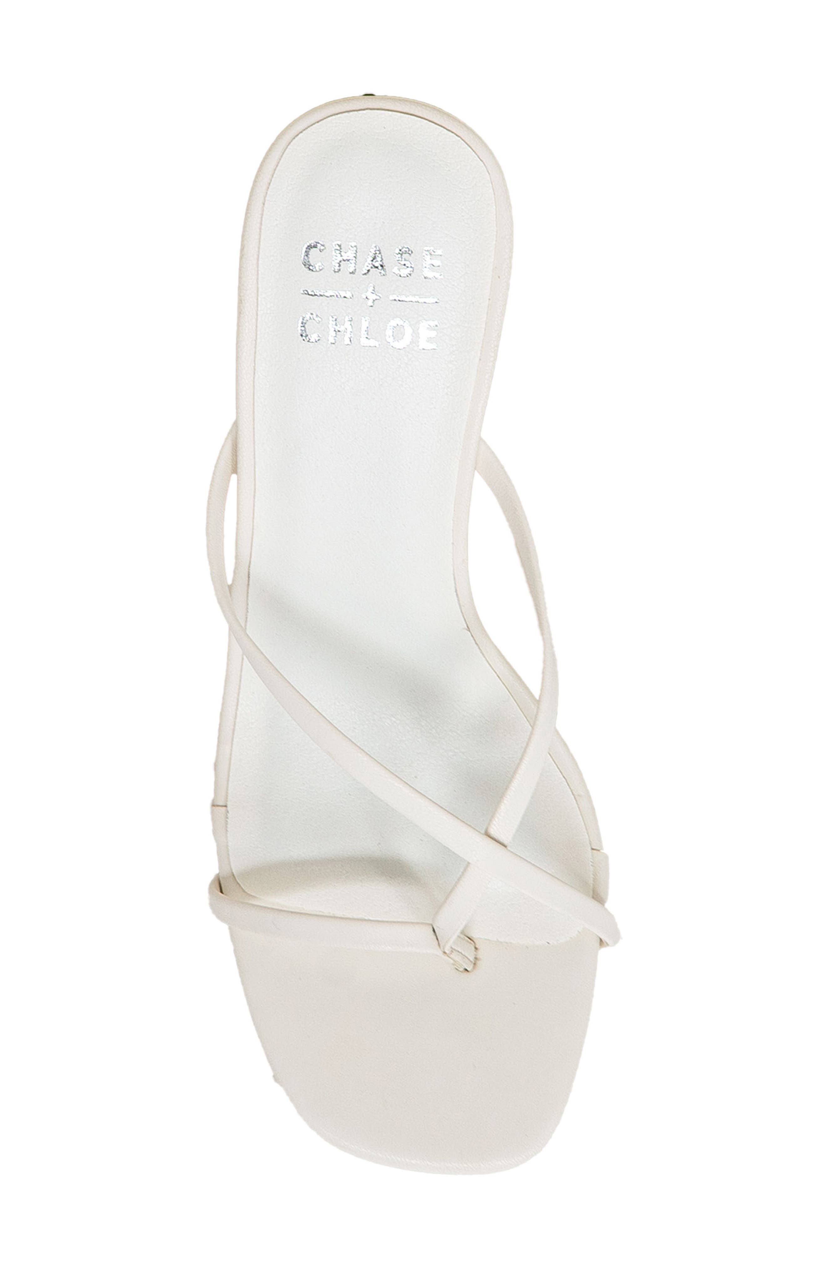 Sculpted Strappy Toe Post Sandal, Alternate, color, WHITE PU