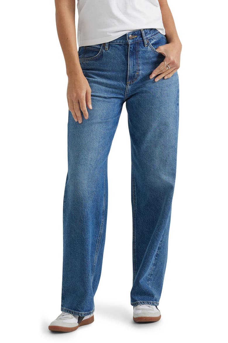 Rider Loose Straight Leg Jeans, Main, color, DARKEST DAWN