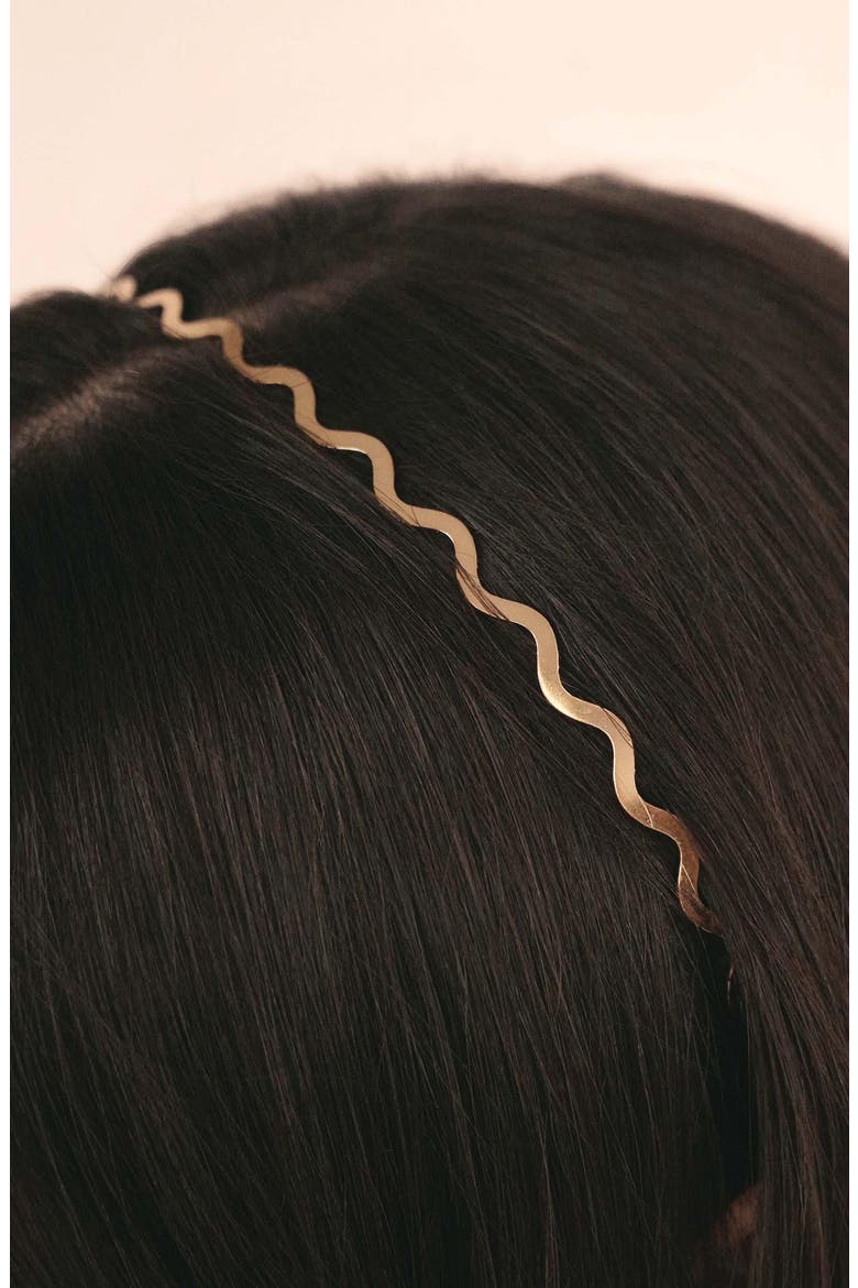 Zigzag Headband, Alternate, color, GOLD