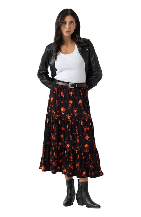 スカート RoseMuse line jersey skirt set black line jersey skirt set – BUNNY APARTMENT