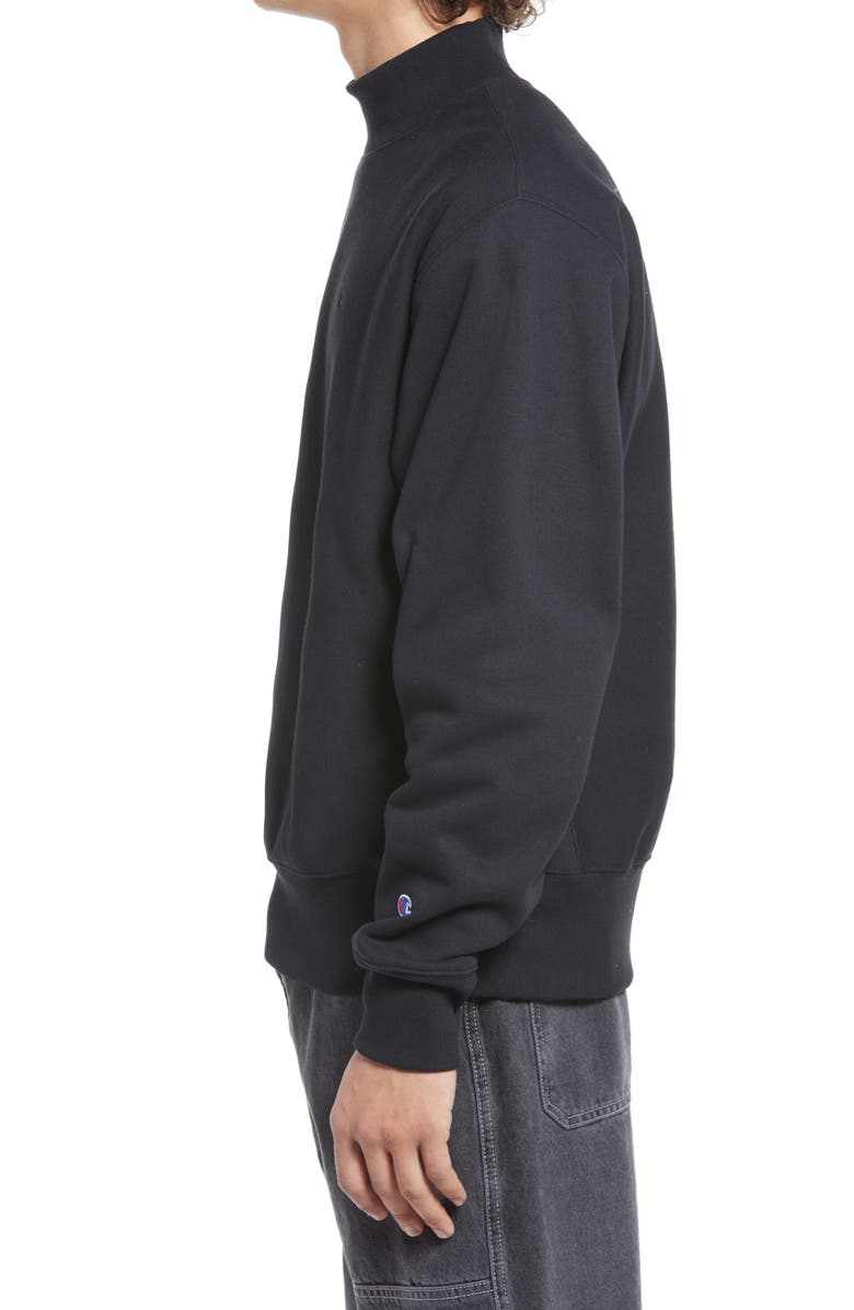 Champion Reverse Weave<sup>®</sup> Mock Neck Sweatshirt, Alternate, color, 
