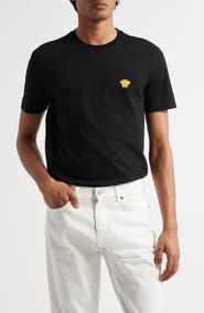 Versace Medusa Embroidered Cotton T-Shirt