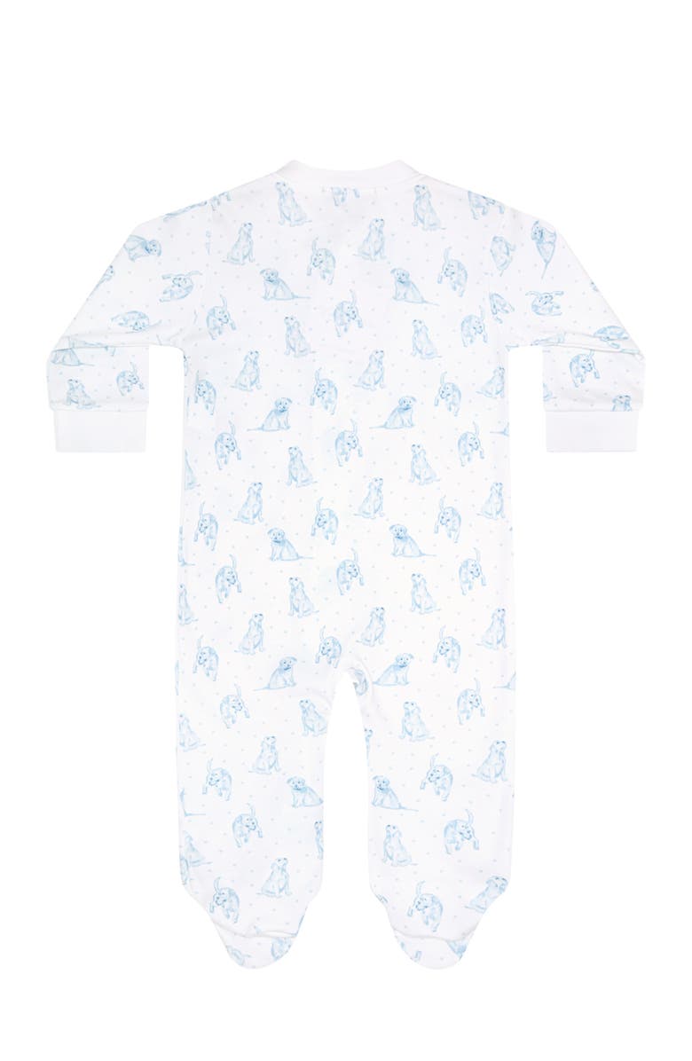 Nellapima Blue Puppy Love Print Zipper Footie - Baby, Alternate, color, Blue