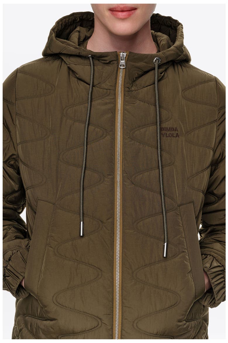 Mid-length Puffer Jacket, Alternate, color, KHAKI