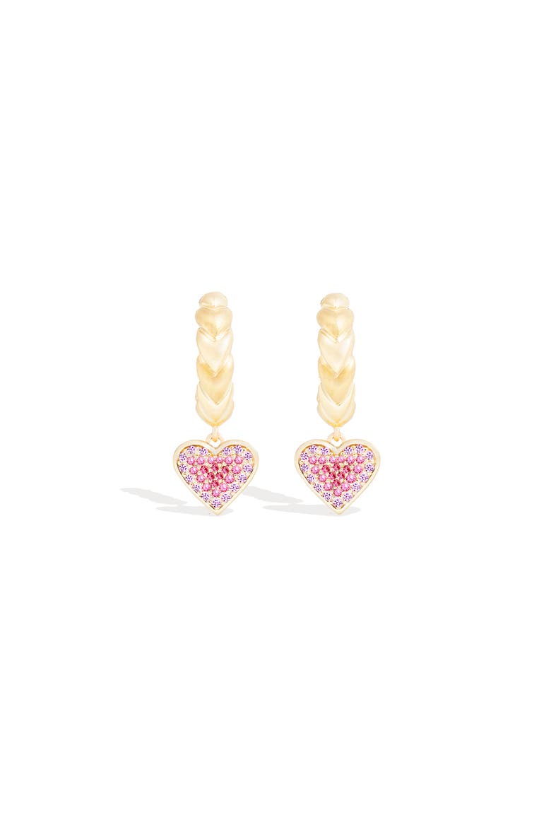 Juju Heart Charm Huggie, Main, color, Gold
