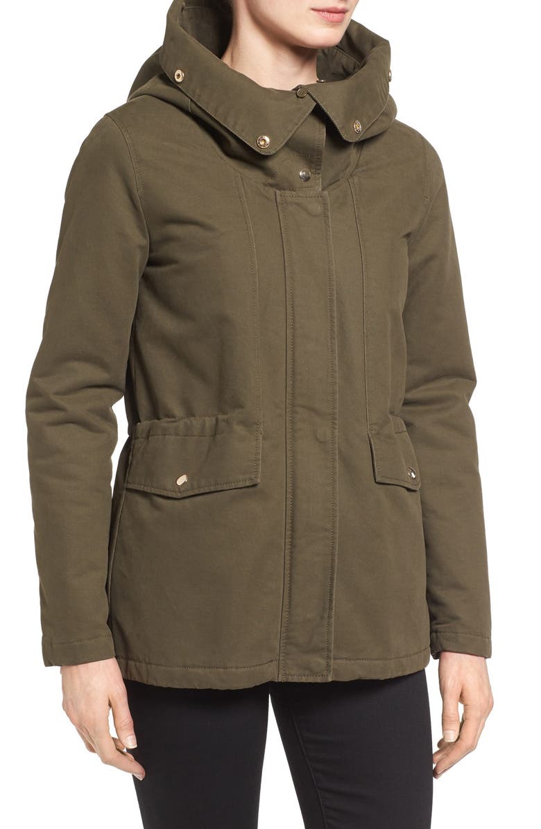 T Tahari Tahari 'Jackie' Hooded Anorak with Removable Faux Fur Trim, Alternate, color,