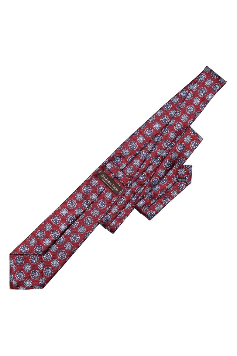 Tiberio - Silk Jacquard Tie for Men, Alternate, color, Red