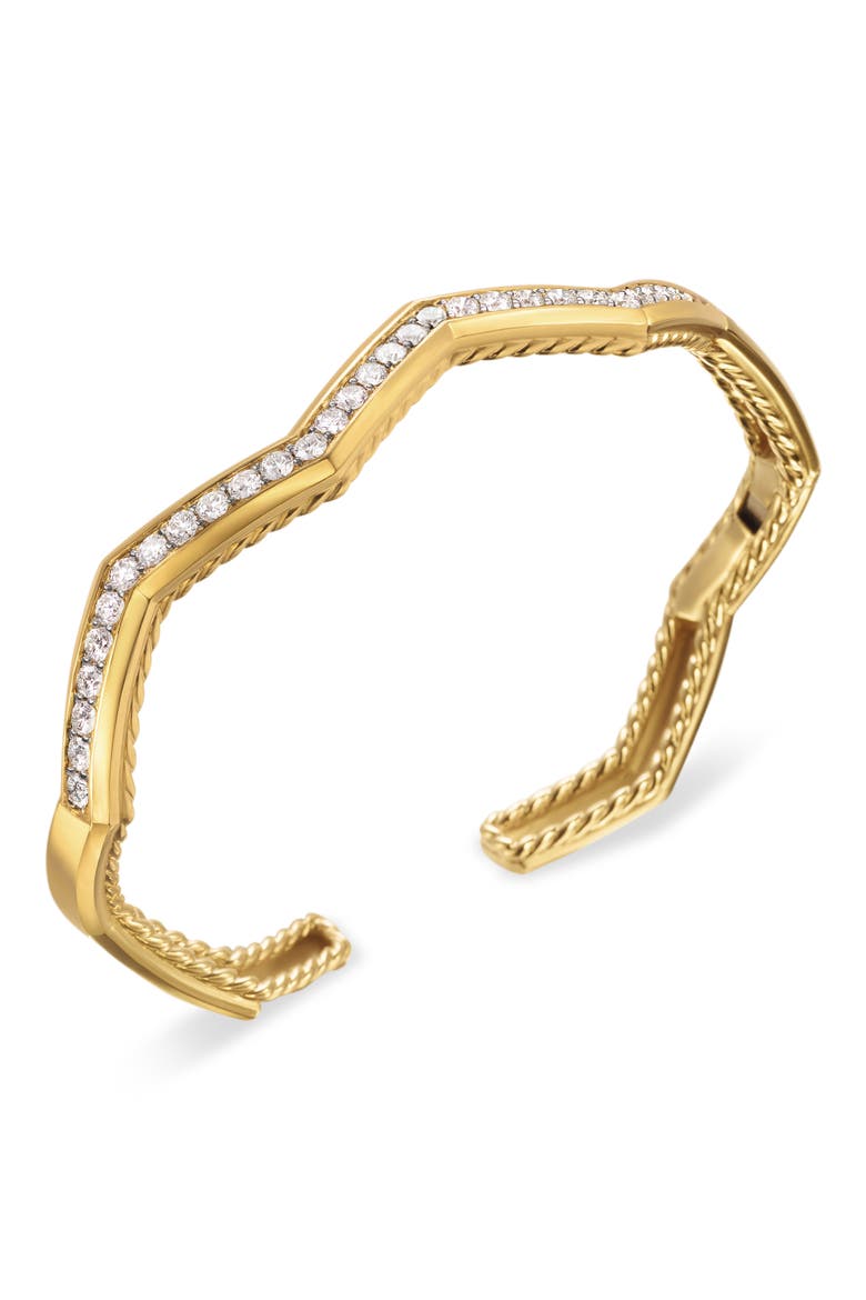 Zig Zag Stax Cuff Bracelet, Alternate, color, 18K YELLOW GOLD