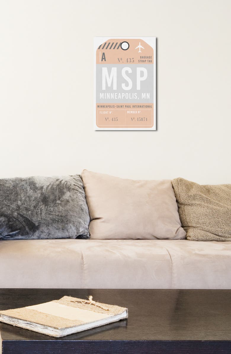 Oliver Gal Minneapolis Luggage Tag Wall Art, Alternate, color,