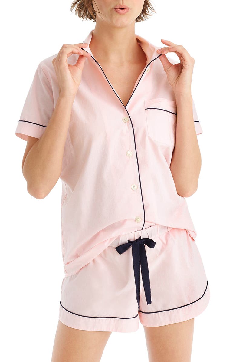 J.Crew End on End Cotton Short Pajamas, Main, color, 