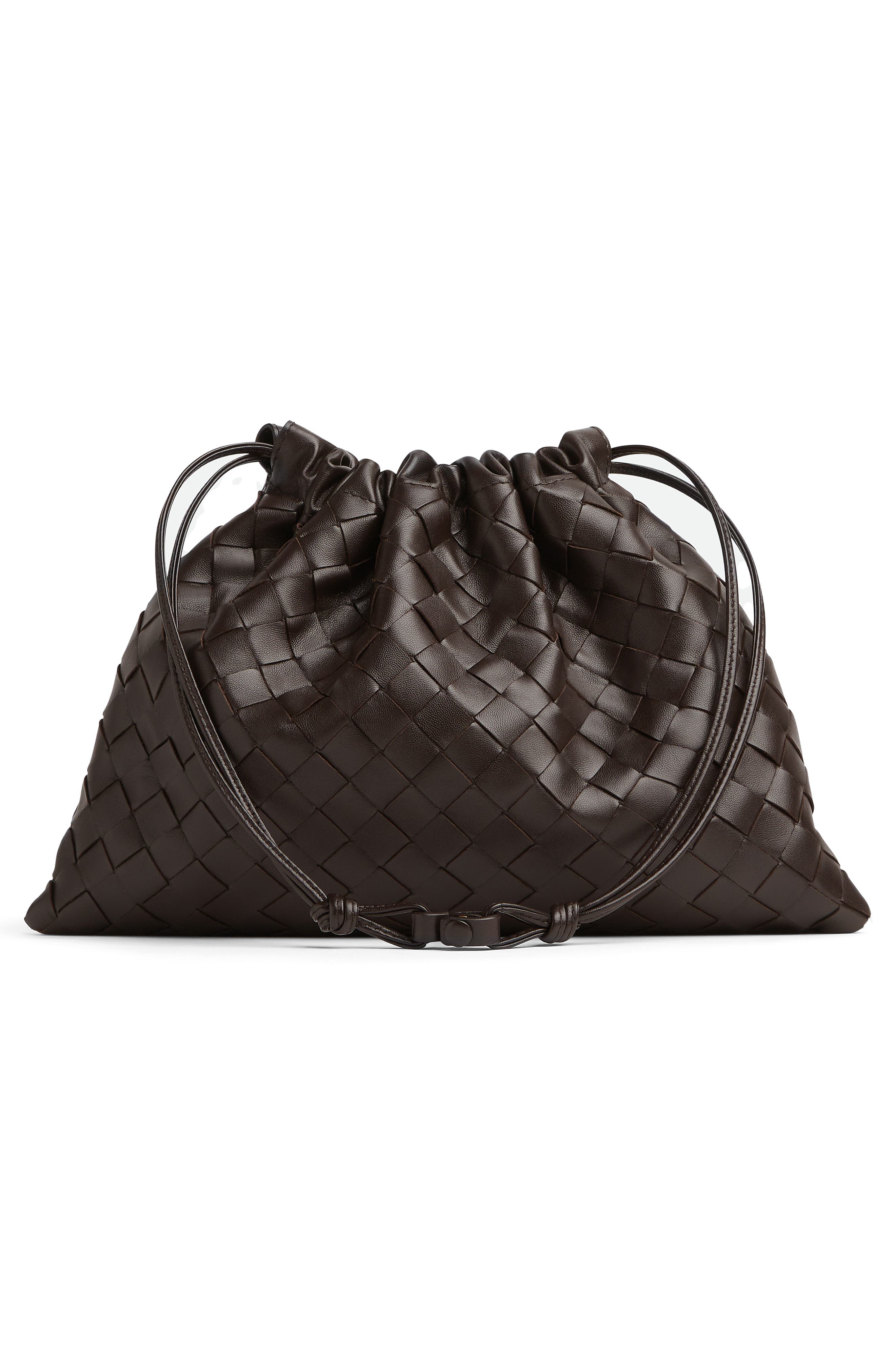 Bottega Veneta Medium Dustbag Intrecciato Leather Shoulder Bag, Alternate, color, 2132 Fondant-Gold