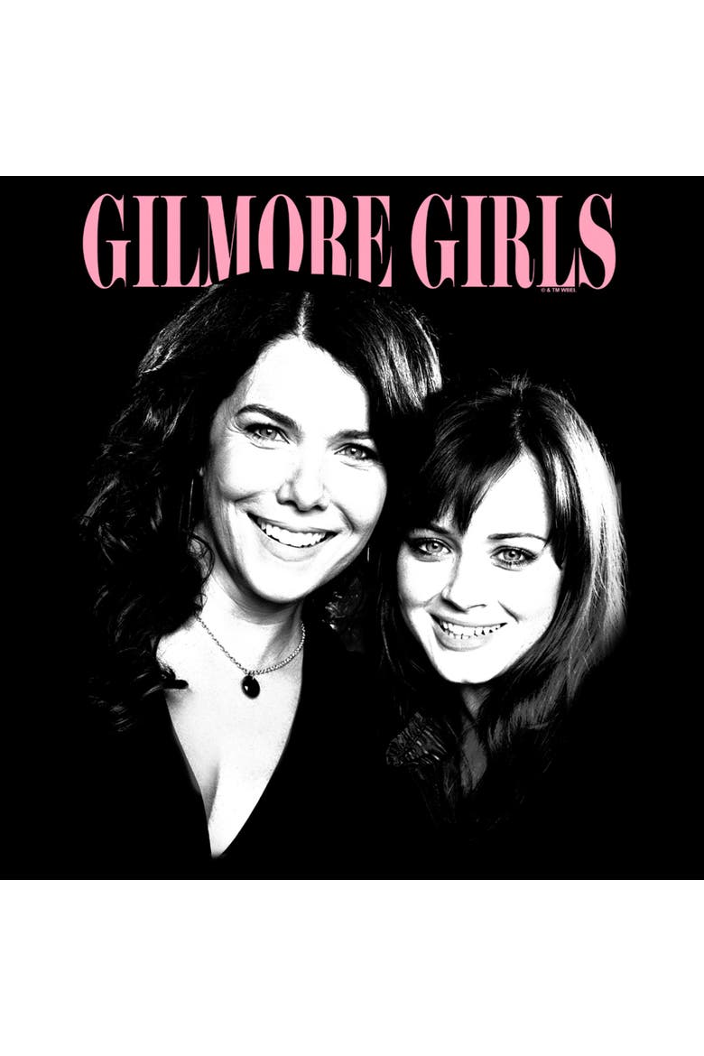 Men's Gilmore Girls Mom & Daughter Duo Portrait  Graphic T-Shirt, Alternate, color, Black