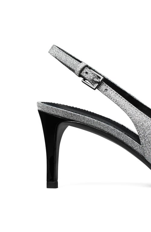 Tory Burch Eleanor Pavé Slingback Pointed Toe Pump In Black