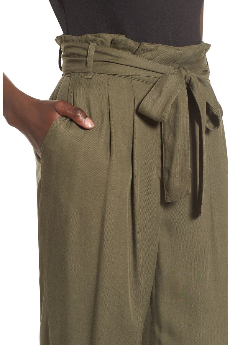 Tie Waist Pants, Alternate, color, OLIVE SARMA