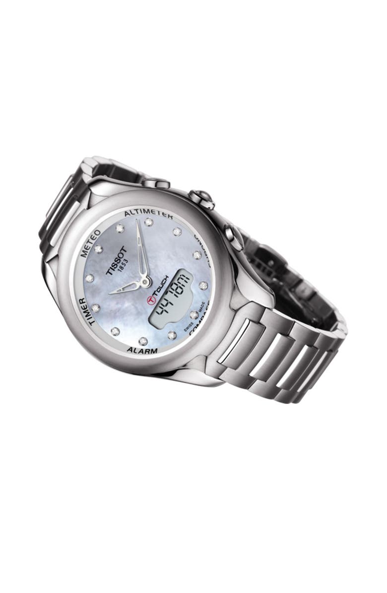 Tissot Women's T-Touch Solar Diamond Accent Stainless Steel Bracelet Watch, 38mm - 0.10 ctw, Alternate, color,