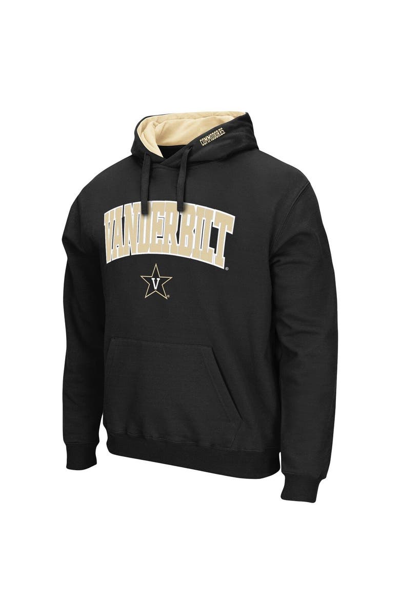 COLOSSEUM Men's Colosseum Black Vanderbilt Commodores Arch and Logo Pullover Hoodie, Alternate, color, 
