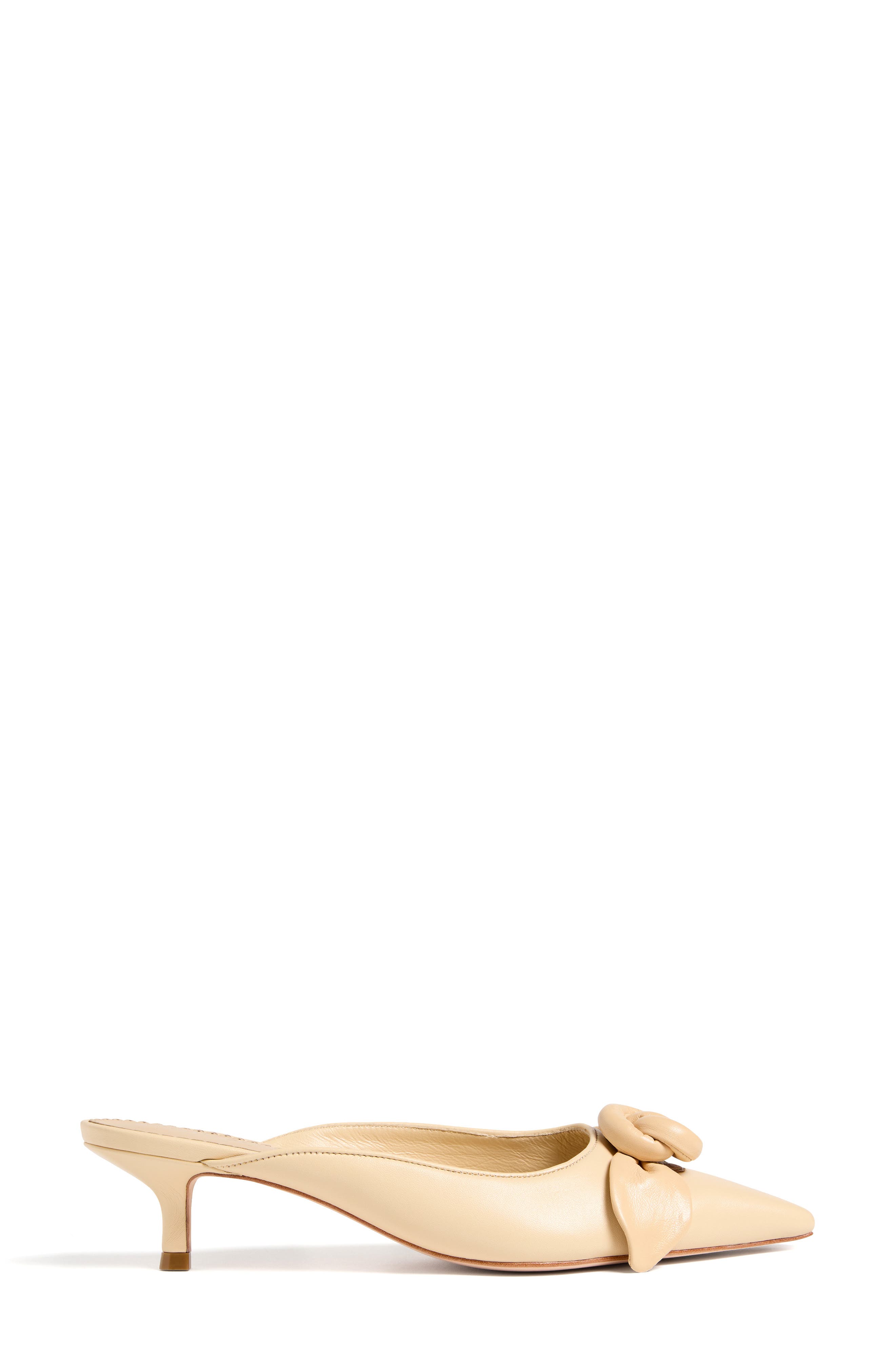 Layla Knotted Rose Mule, Alternate, color, BEIGE