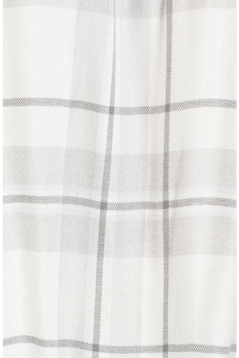 Off the Shoulder Plaid Blouse, Alternate, color, DOVE