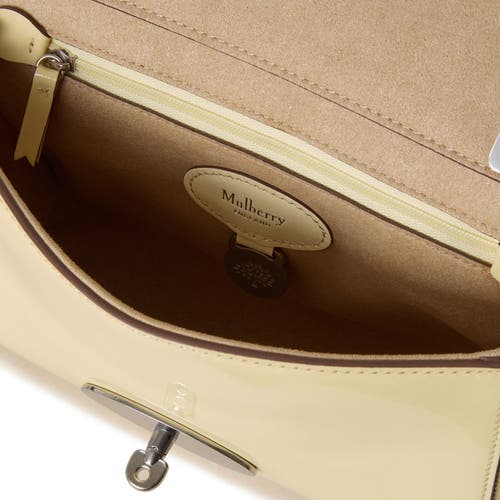 Mulberry Lily Patent Leather Satchel In Buttermilk