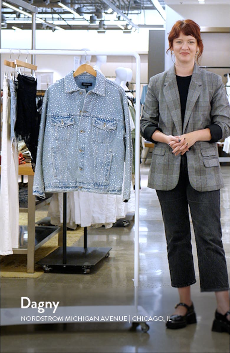 Crystal Detail Denim Trucker Jacket, sales video thumbnail