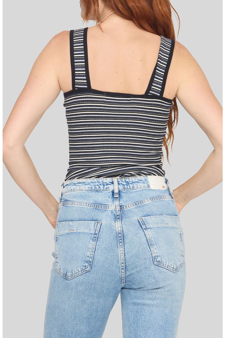 Bianca Striped Rib Tank, Alternate, color, BLUE COMBO